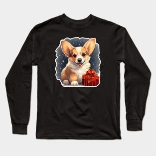 Christmas Night Corgi gift Long Sleeve T-Shirt